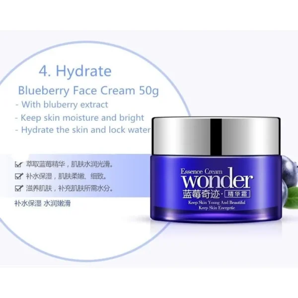 BIOAQUA - Blueberry Wonder Natural Moisturizing Face Cream - 50g - Image 4