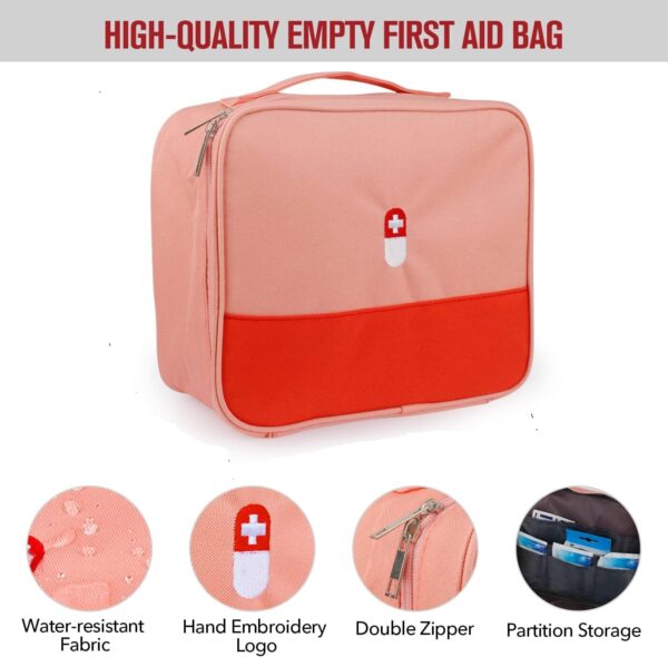 Empty Medicine Pills Storage Box Organizer | First Aid Kit Medicine Bag Portable Waterproof Outdoor Travel (Random color) - Image 4
