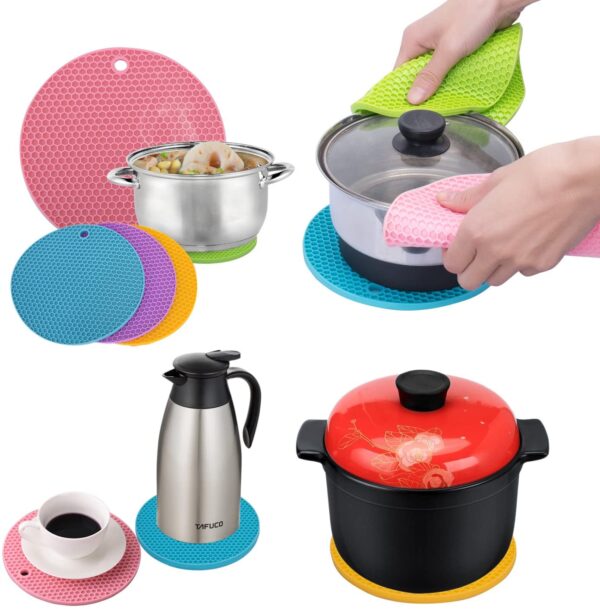 Multifunction Heat Resistant Silicone Mat  Nonslip Pads Pot Holder Table Place mat (random color) - Image 3